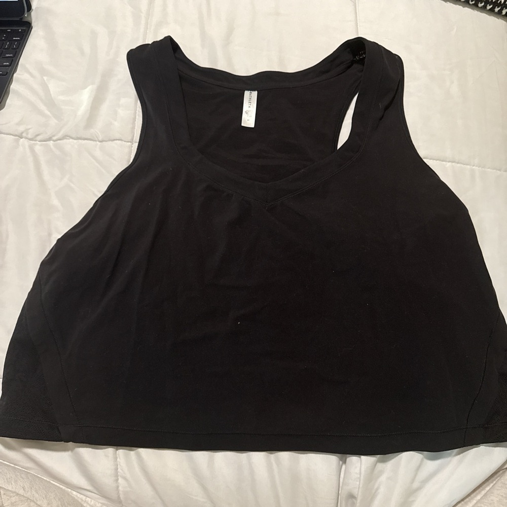 Athleta Black Crop Tank Top Size 3X